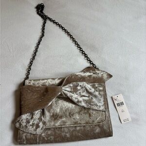 NWT Anthropologie Velvet Clutch